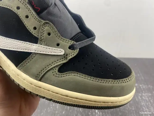HYPE X 'BLACK SP JORDAN OLIVE' LOW TRAVIS 1 DM7866-002 SCOTT AIR OG 0527